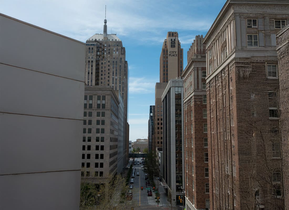 Oklahoma City, OK - Beautiful View of a Local Down Town Agency in the City