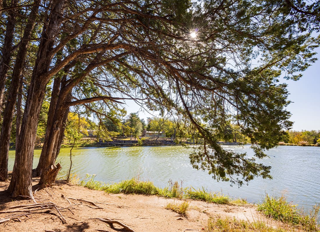 Woodward, OK - Sunny View of the Landscape Inside the Boiling Springs State Park